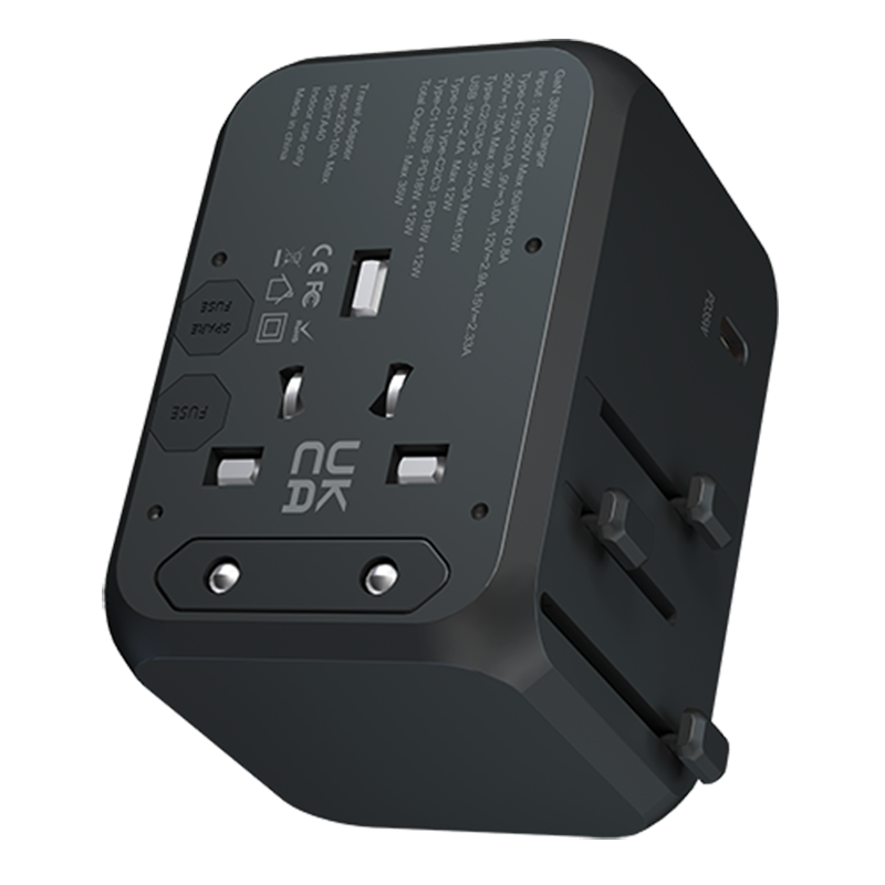 Universal Travel Adapters VeSmart International Plug Adaptor 5 Port USB C 35W Worldwide Power Adapter for US to Europe UK AUs