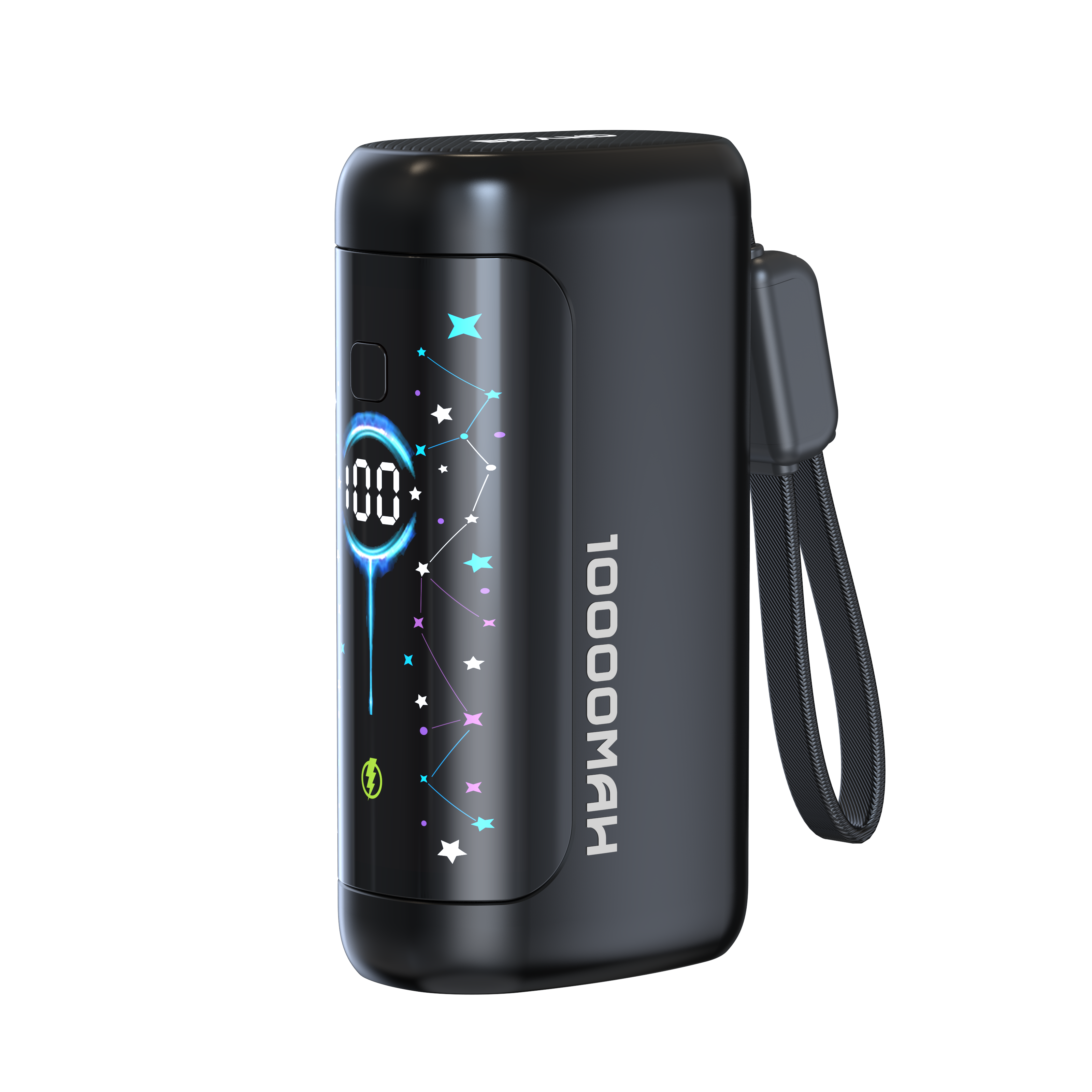 Original Factory Fast Charging Capsule Power Bank Portable 10000mAh Power Bank With LED Digital Display