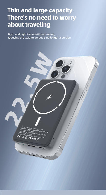 Ultra Wireless Magnetic Power Bank 10000mAh 20W Fast Charging ABS+Alloy Portable Lithium Battery Pack for Phones Laptops New