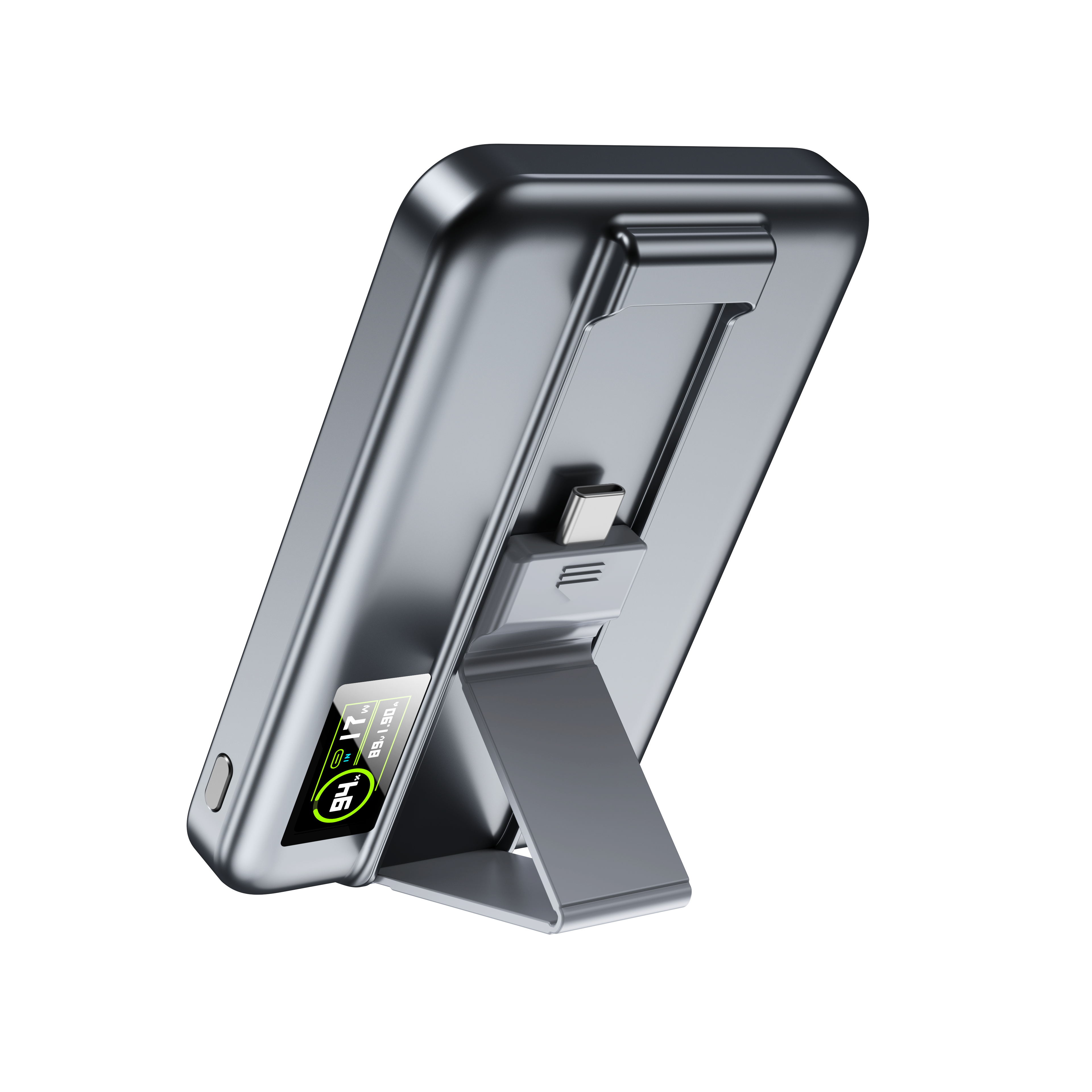 5000mAh Portable 15W Wireless Charge Power Bank PD 22.5W Fast Charging with Cables Magnetic adjustable bracket 