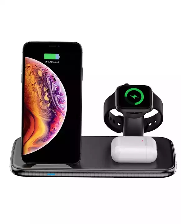 Qi Wireless Charger 4 in 1 Multi Fast Charging Dock For Apple Watch Charging Station For Earphone Fast Wireless Phone Charger