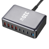 320W USB C Fast Charger Block, 8 Port USB Charging Station, GaN Ⅲ Pro 100W PD PPS Port Fast Charging Station Hub, Laptop Wall Charger Compatible with MacBook/iPhone 16/iPad/Galaxy S23/22 et