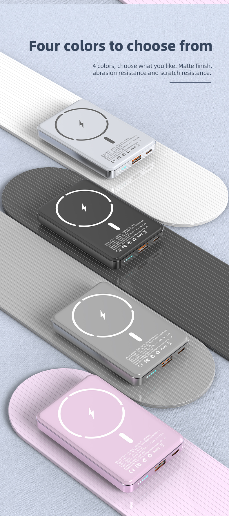 Ultra Wireless Magnetic Power Bank 10000mAh 20W Fast Charging ABS+Alloy Portable Lithium Battery Pack for Phones Laptops New