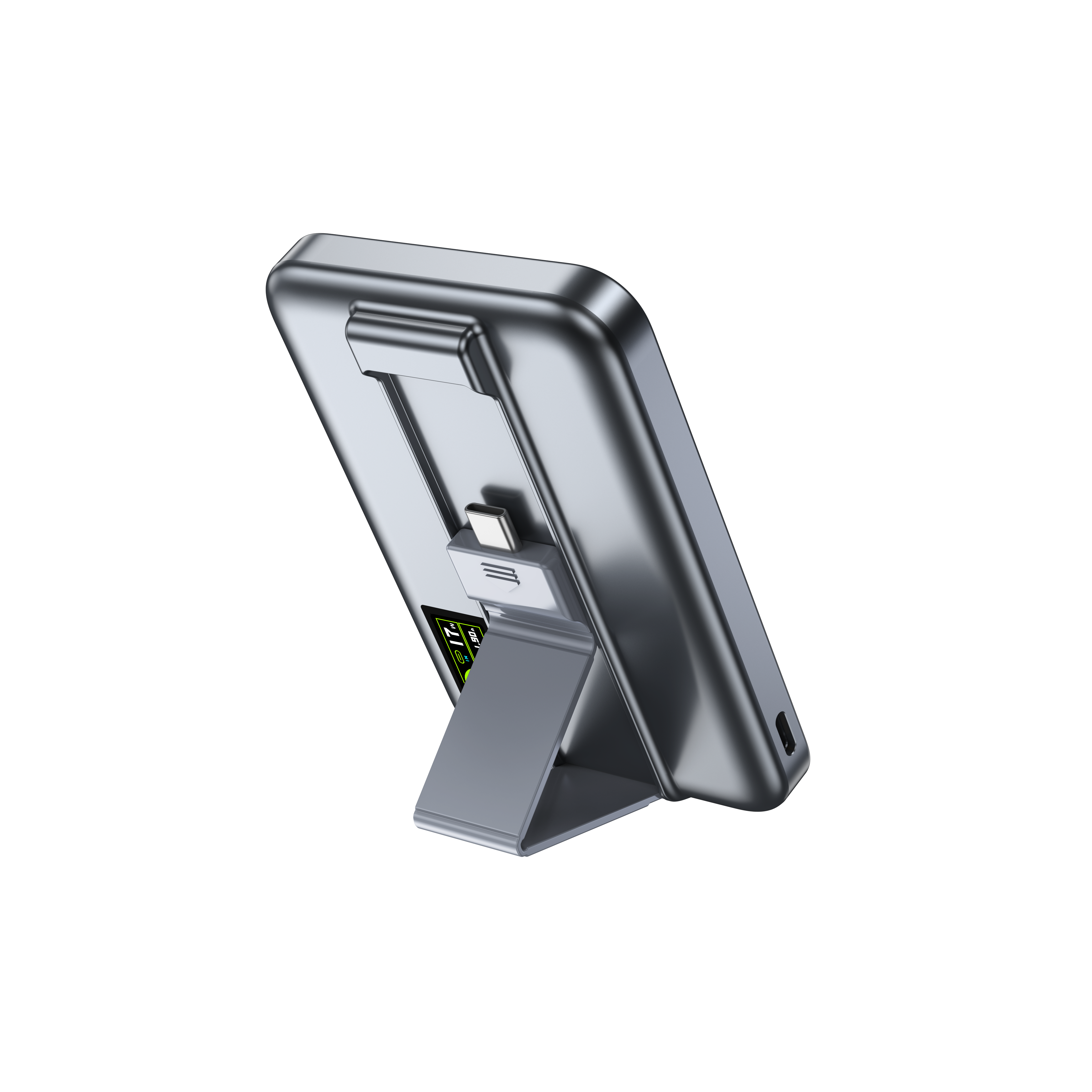 5000mAh Portable 15W Wireless Charge Power Bank PD 22.5W Fast Charging with Cables Magnetic adjustable bracket 