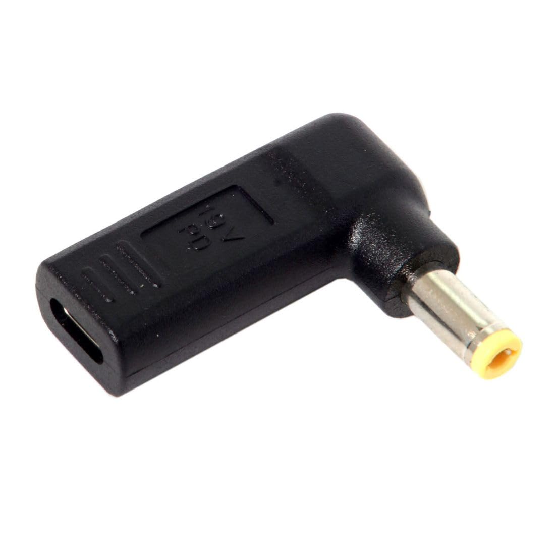USB C to DC 20V 5.5x2.5mm for toshiba lg acer asus PD 65W Emulator Trigger 90 Degree Angled Converter Adapter