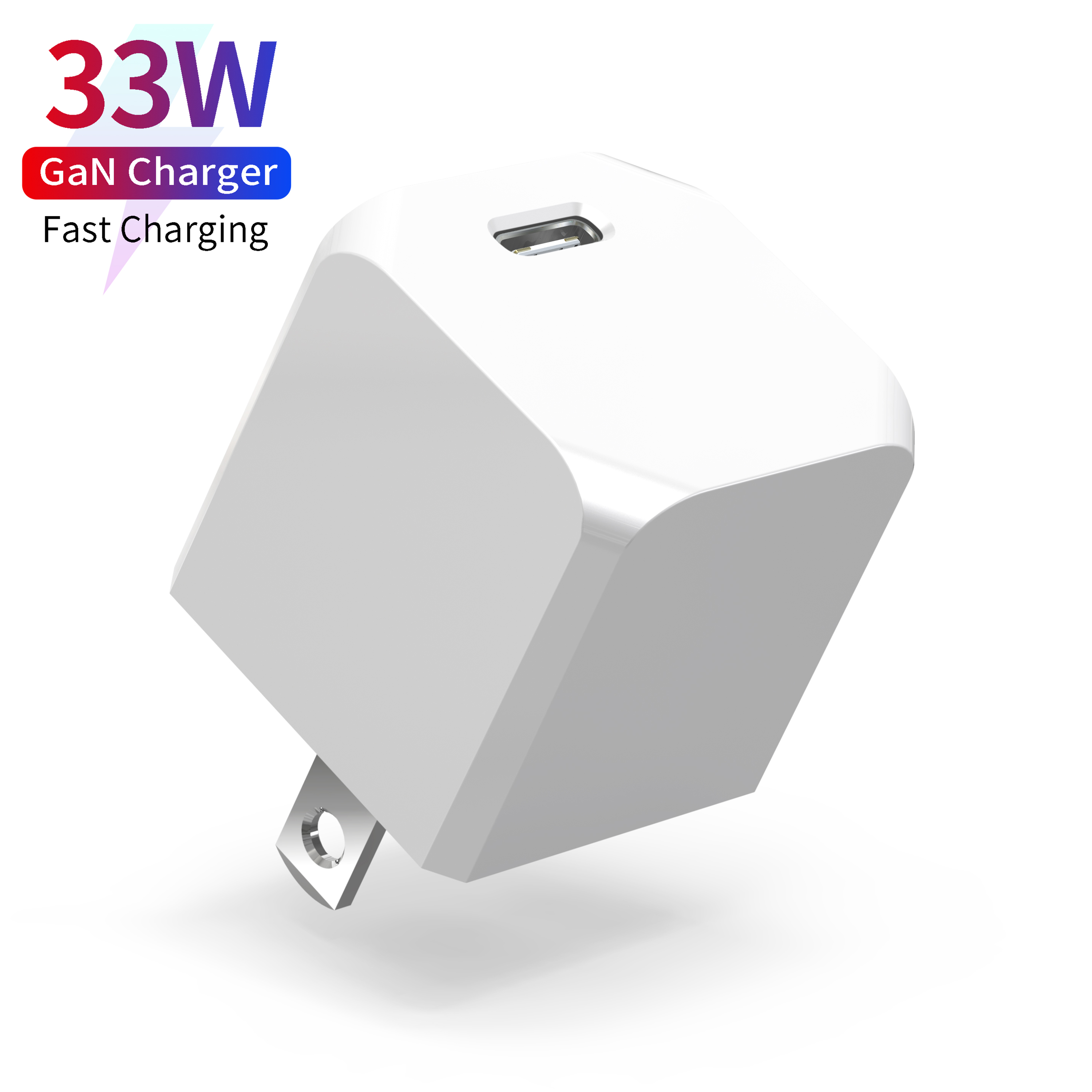 33W One-Port GaN USB-C Wall Charger with Power Delivery PD for Tablets & Phones (iPhone 16/15/14/13/12/11/X, iPad, Samsung, and More), PPS, 