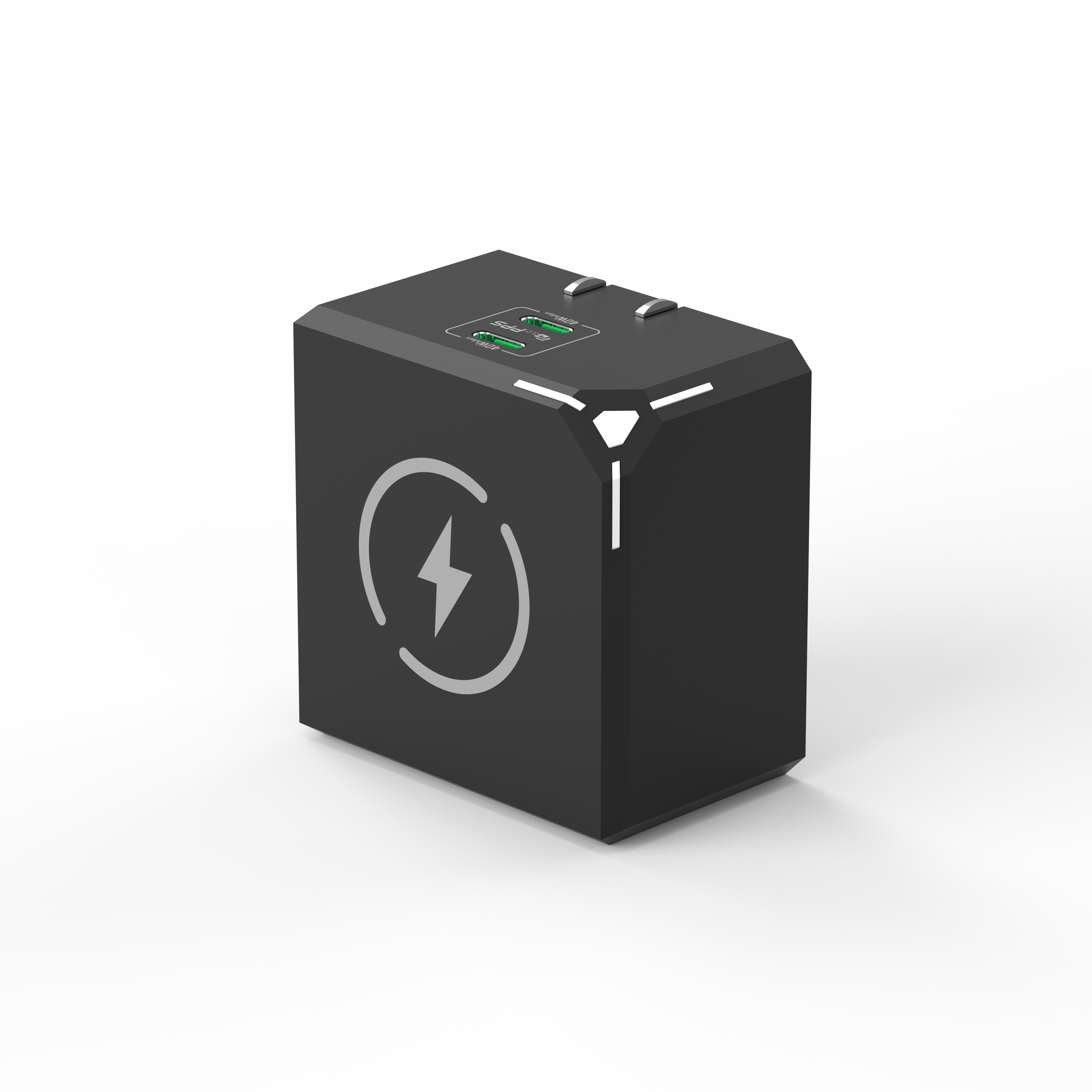 3-in-1 gan Charger Adapter PD Fast Charging 40W Wall Charger Power Adaptor EU Plug With Magnetic Wireless Charger for IWatch, phone