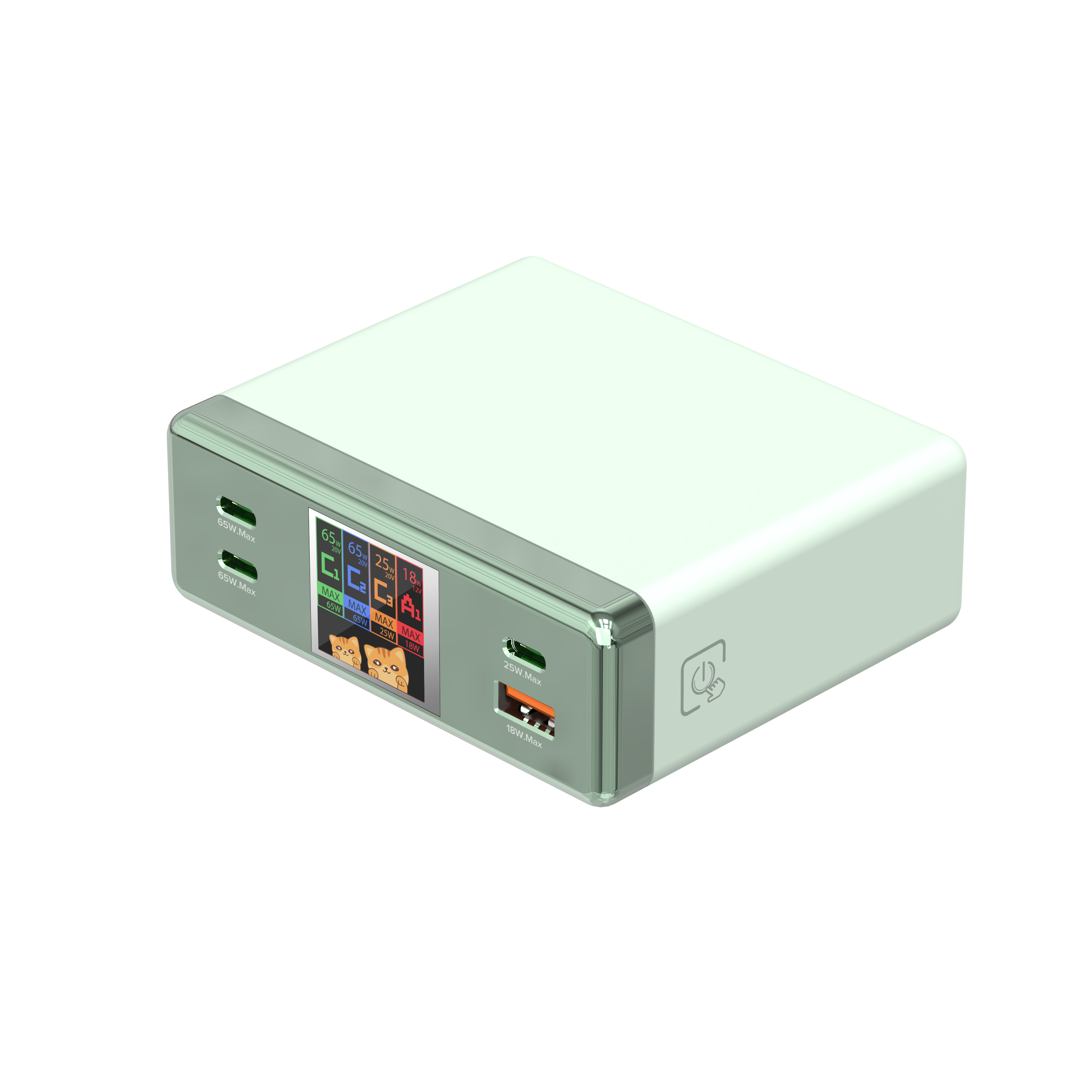 USB C Charger, 90W GAN Fast Laptop Charging Block with Display PD 65W USB-C Can Serve As MacBook Pro/Air,iPhone Pro Max,iPad,Pixel,Samsung Galaxy,etc Charging Station