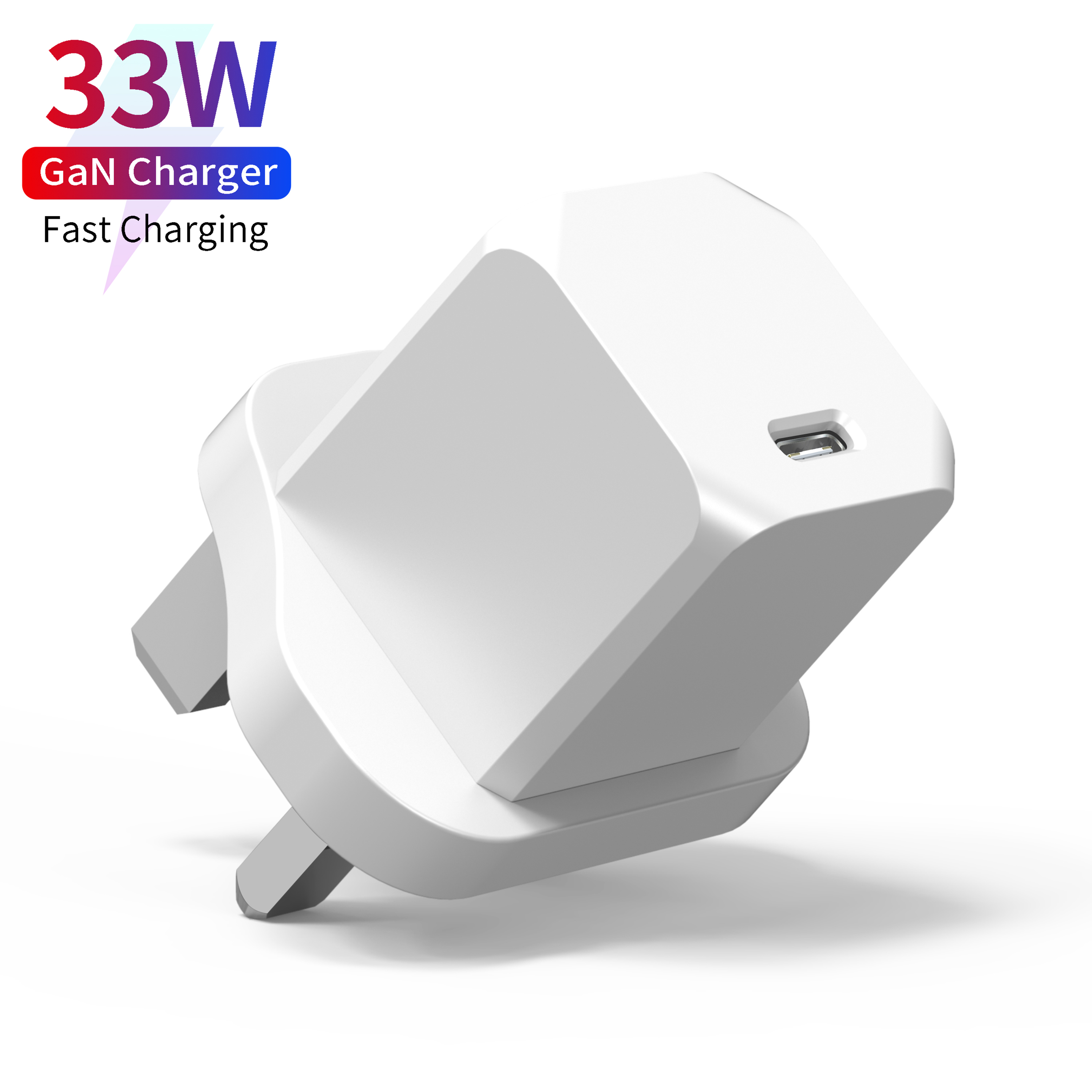 33W One-Port GaN USB-C Wall Charger with Power Delivery PD for Tablets & Phones (iPhone 16/15/14/13/12/11/X, iPad, Samsung, and More), PPS, 