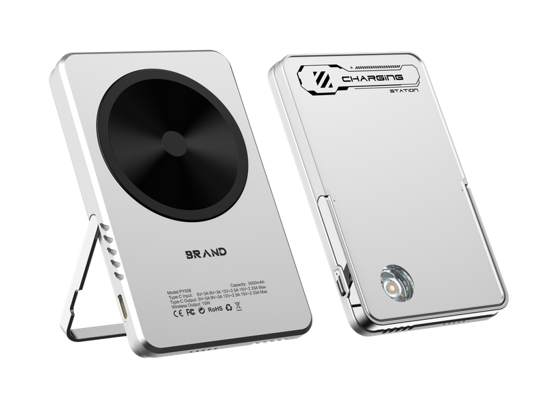 Fast Charging Magnetic Wireless 15W Charge With Small Cooling Fan Portable PD20W Power Bank 5000mAh High Capacity Customizable 