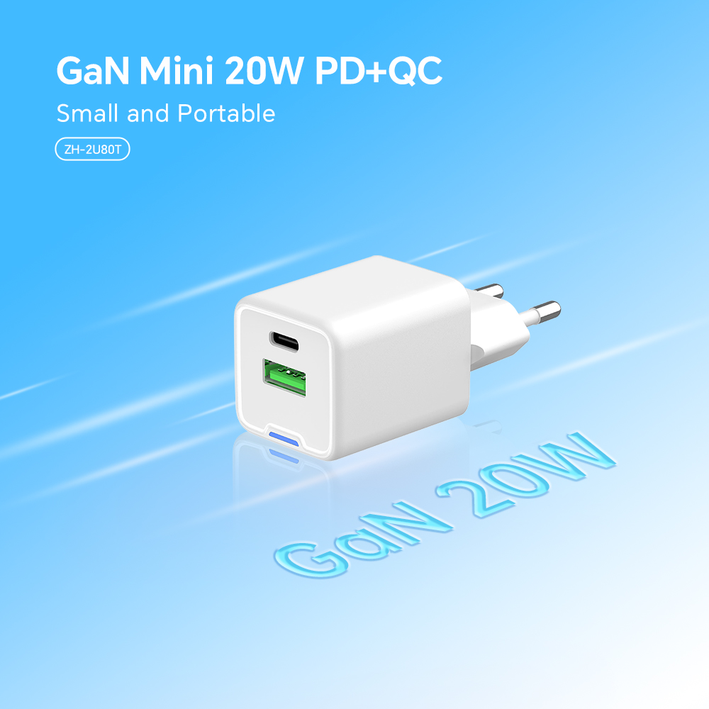 two ports design custome' made customizable mini only charger adapter GaN pd20w mobile charger suppliers 20 watt chargers