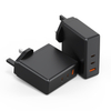 140W USB C Charger, PD3.1 PPS 3-Port Fast GaN III USB C Charger Block Compact and Foldable Plug, Charging Blocks for MacBook Air Pro Galaxy S20-S24 Dell XPS Pixelbook Series