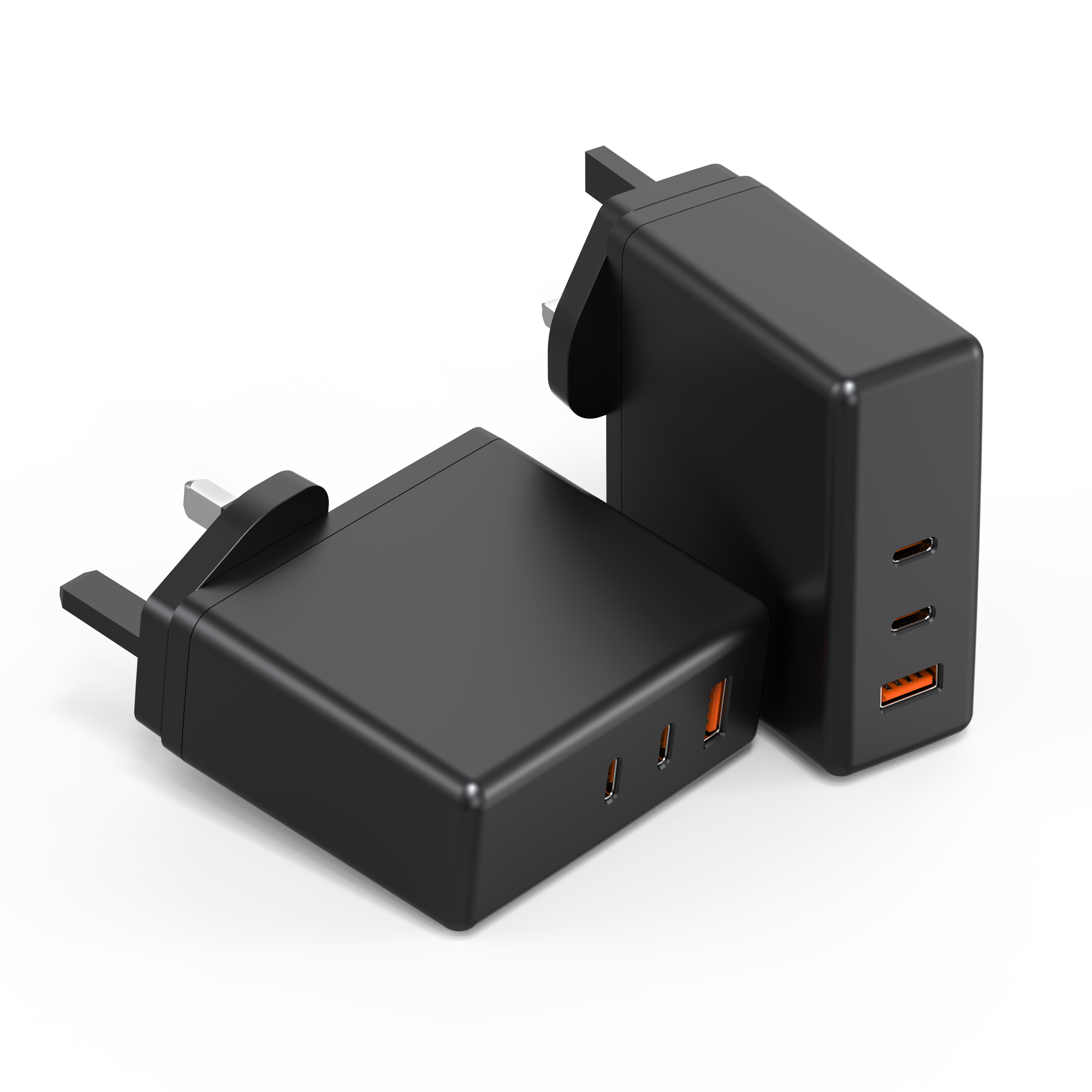 140W USB C Charger, PD3.1 PPS 3-Port Fast GaN III USB C Charger Block Compact and Foldable Plug, Charging Blocks for MacBook Air Pro Galaxy S20-S24 Dell XPS Pixelbook Series