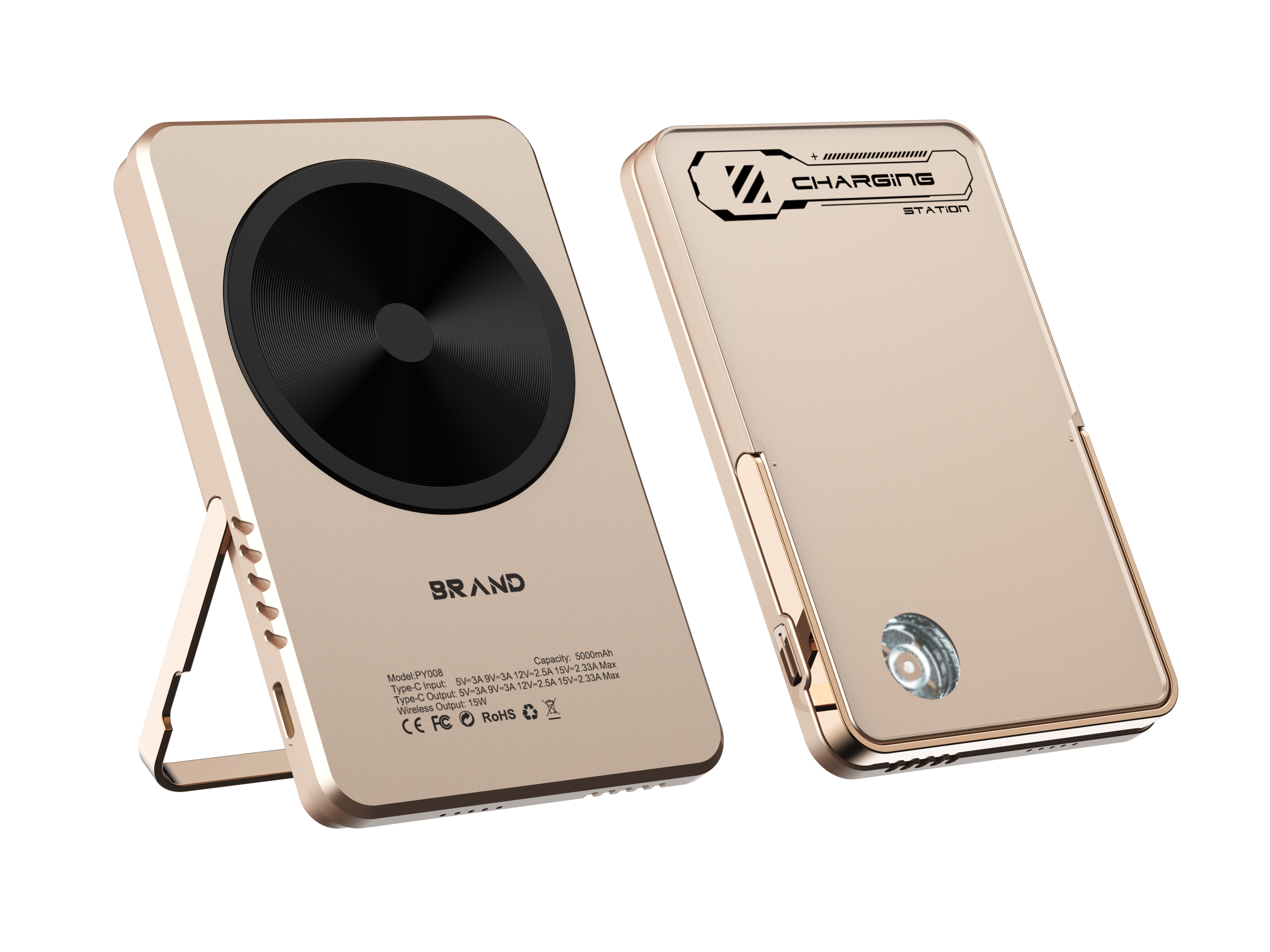 Fast Charging Magnetic Wireless 15W Charge With Small Cooling Fan Portable PD20W Power Bank 5000mAh High Capacity Customizable 