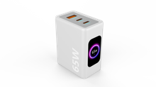 AI-Powered 140W 4 Port Multi-Device Fast Charging Advanced GAN Power Adapter TFT Intuitive Touch Controls