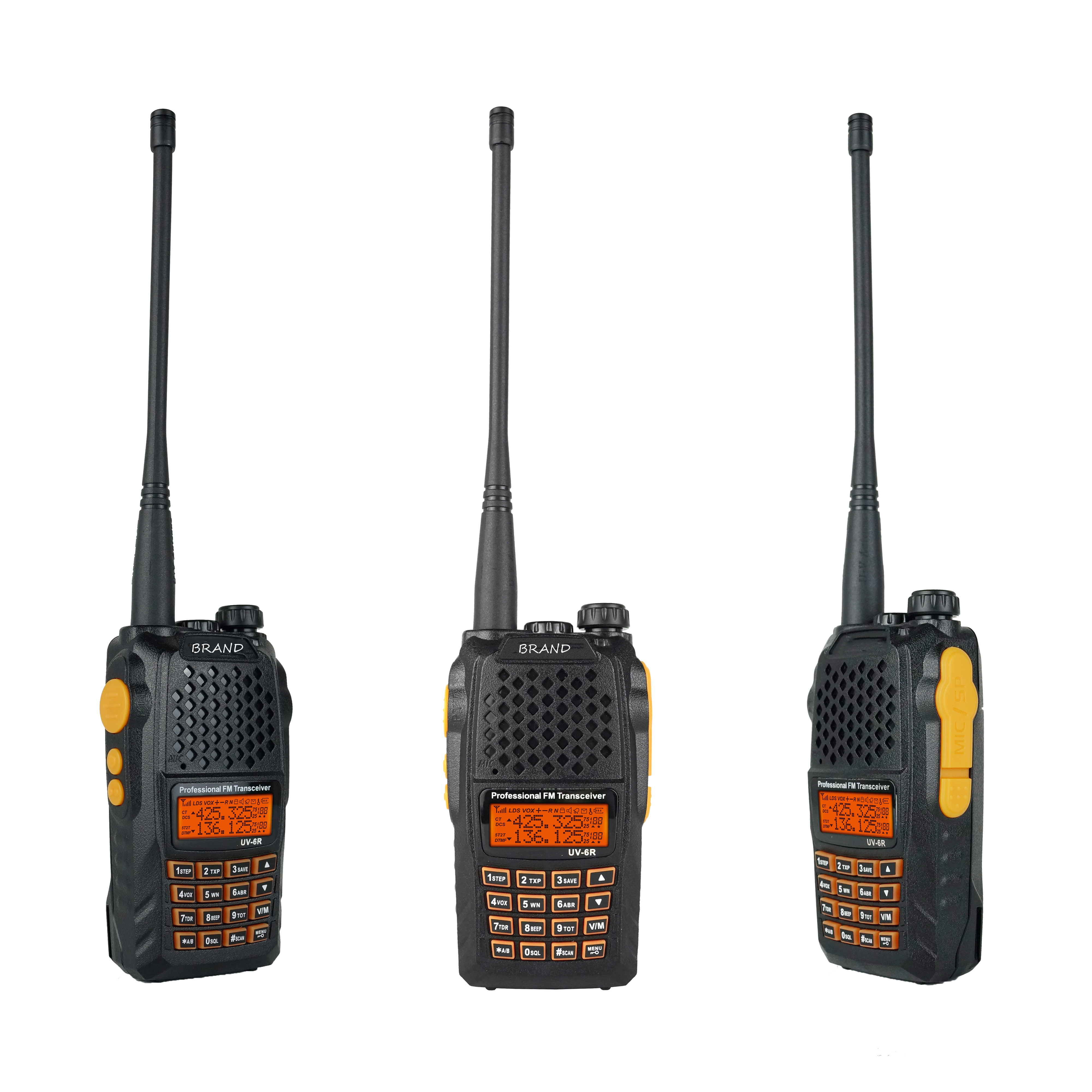 2024 hot selling UV-6R,Long Range walkie talkie Portable two way radio VHF/UHF business Radio security and protection