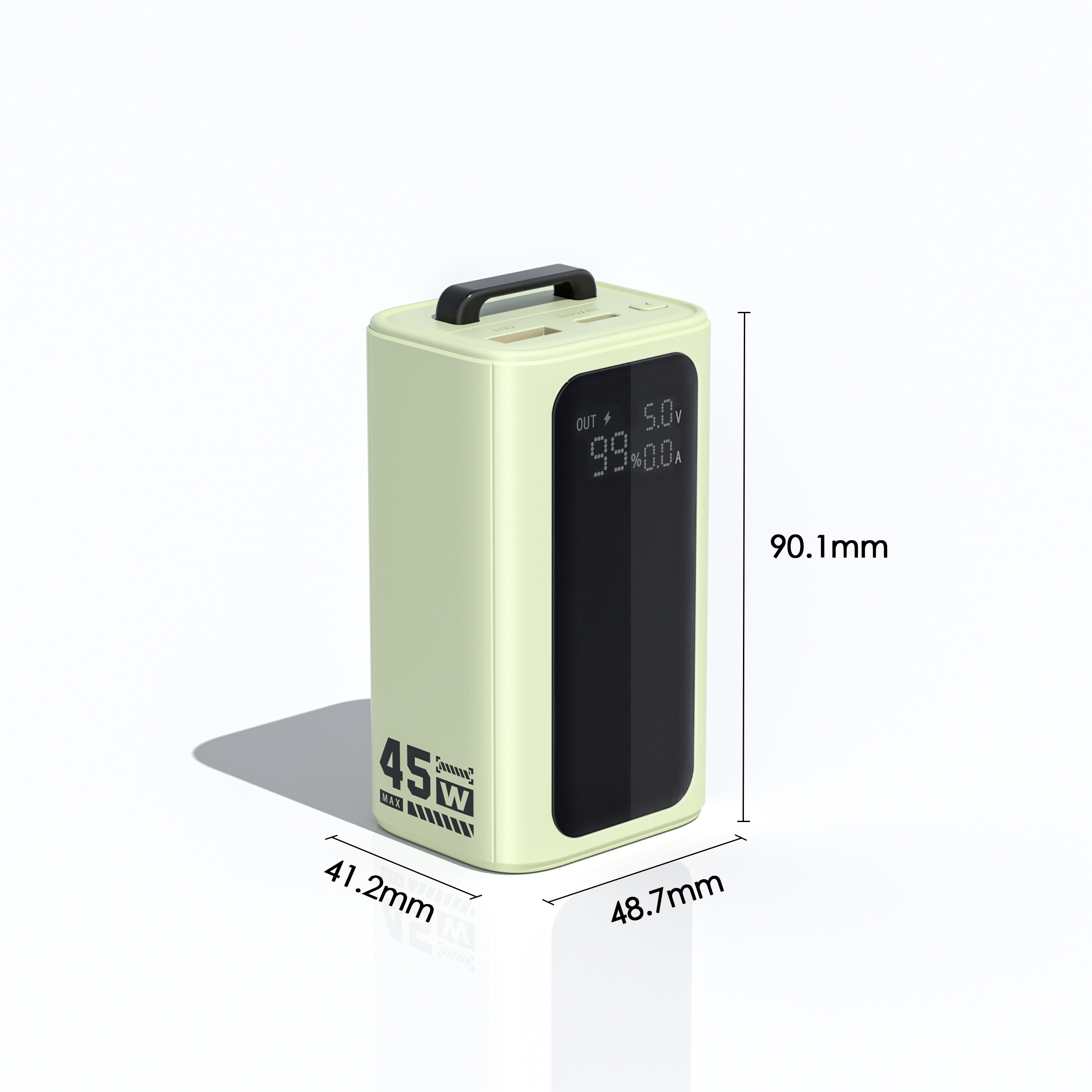 2025 New Laptop 80CM Retractable Cable Flask Hidden 10000mah 45W Color Display Powerbank pd45W Plug Socket