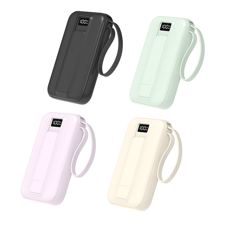 Super Fast Charger Power Banks 10000mAh Built in Double-Cable PowerBank With LED Display Custom LOGO New Products 2025