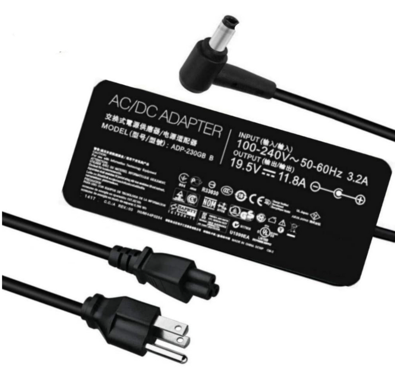 19.5V 11.8A 230W (200W 180W 150W also compatible) for Gaming Laptop Computer Notebook Replacement Charger Power Supply Adapter 