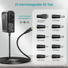 12V 3A 36W Universal AC/DC Adapter 12 Volt 3 Amp 2.5A 2A 1.5A 1A 500mA Power Supply Charger DC 12V Power Cord for Router DVD Player Speaker LED Strip Light CCTV Security Camera