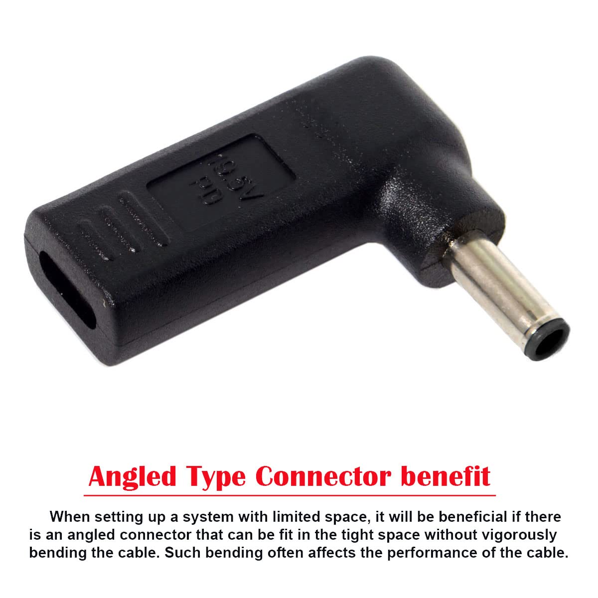 90 Degree Angled USB 3.1 Type C USB-C to DC 4.5mmx3.0mm Adapter Emulator Trigger for dell