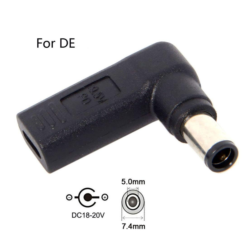 USB C to DC19.5V 7.4x5.0mm for dell PD 65W Emulator Trigger Converter Adapter