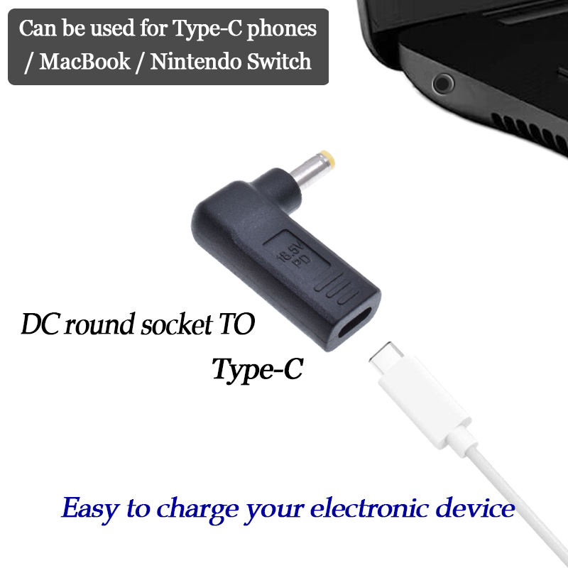 USB Type C to DC Laptop 5.5*1.7 Convertor Jack Plug Charging Adapter Connector for DC Laptop