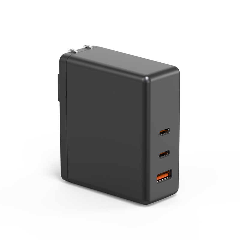 140W USB C Charger, PD3.1 PPS 3-Port Fast GaN III USB C Charger Block Compact and Foldable Plug, Charging Blocks for MacBook Air Pro Galaxy S20-S24 Dell XPS Pixelbook Series