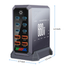 10-Port 660W Smart Desktop Charging Station 140W USB-C PD Quick Charge 3.0 OCP Short Circuit Protection EU 65W Adapter for Home/Industry 5V3A UK