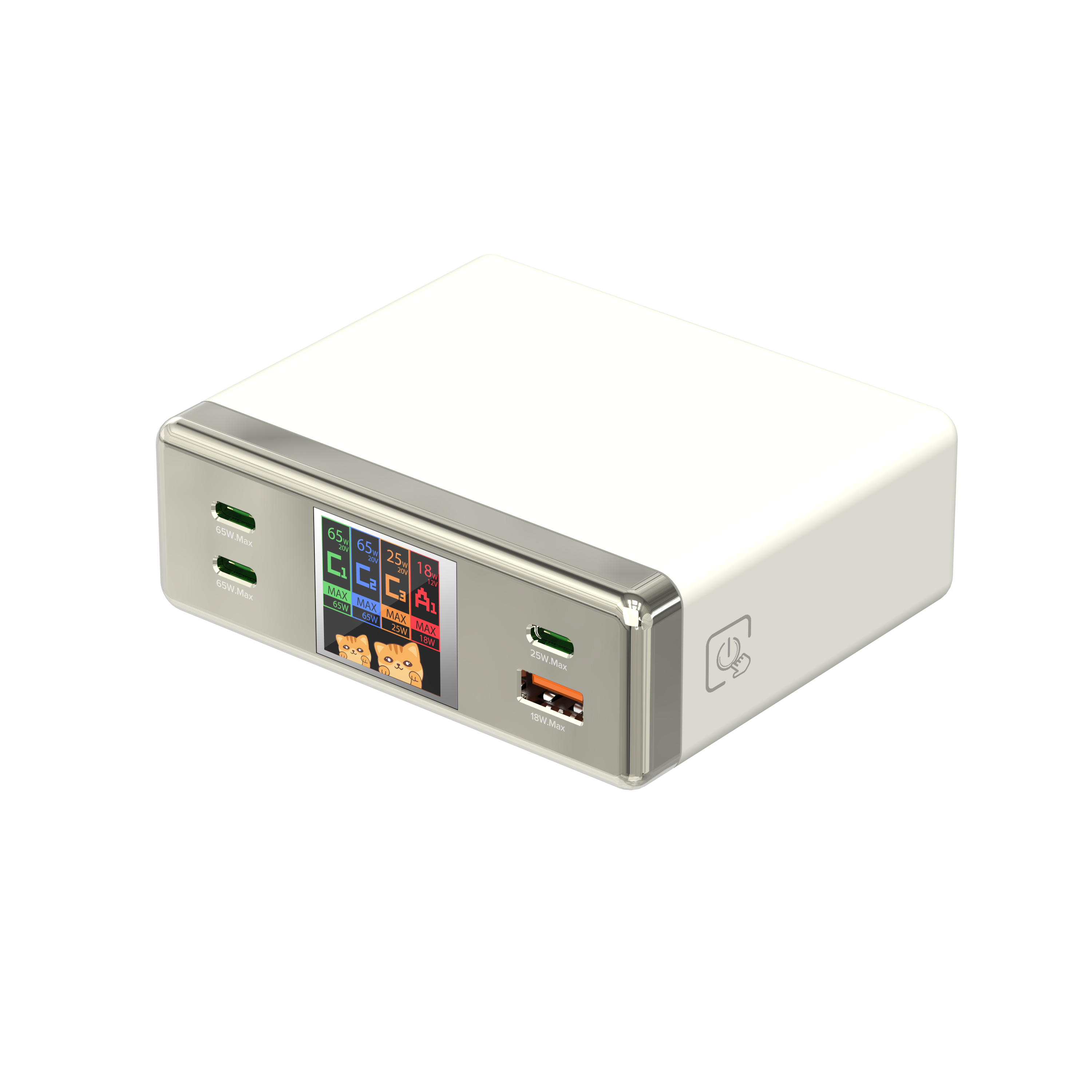USB C Charger, 90W GAN Fast Laptop Charging Block with Display PD 65W USB-C Can Serve As MacBook Pro/Air,iPhone Pro Max,iPad,Pixel,Samsung Galaxy,etc Charging Station