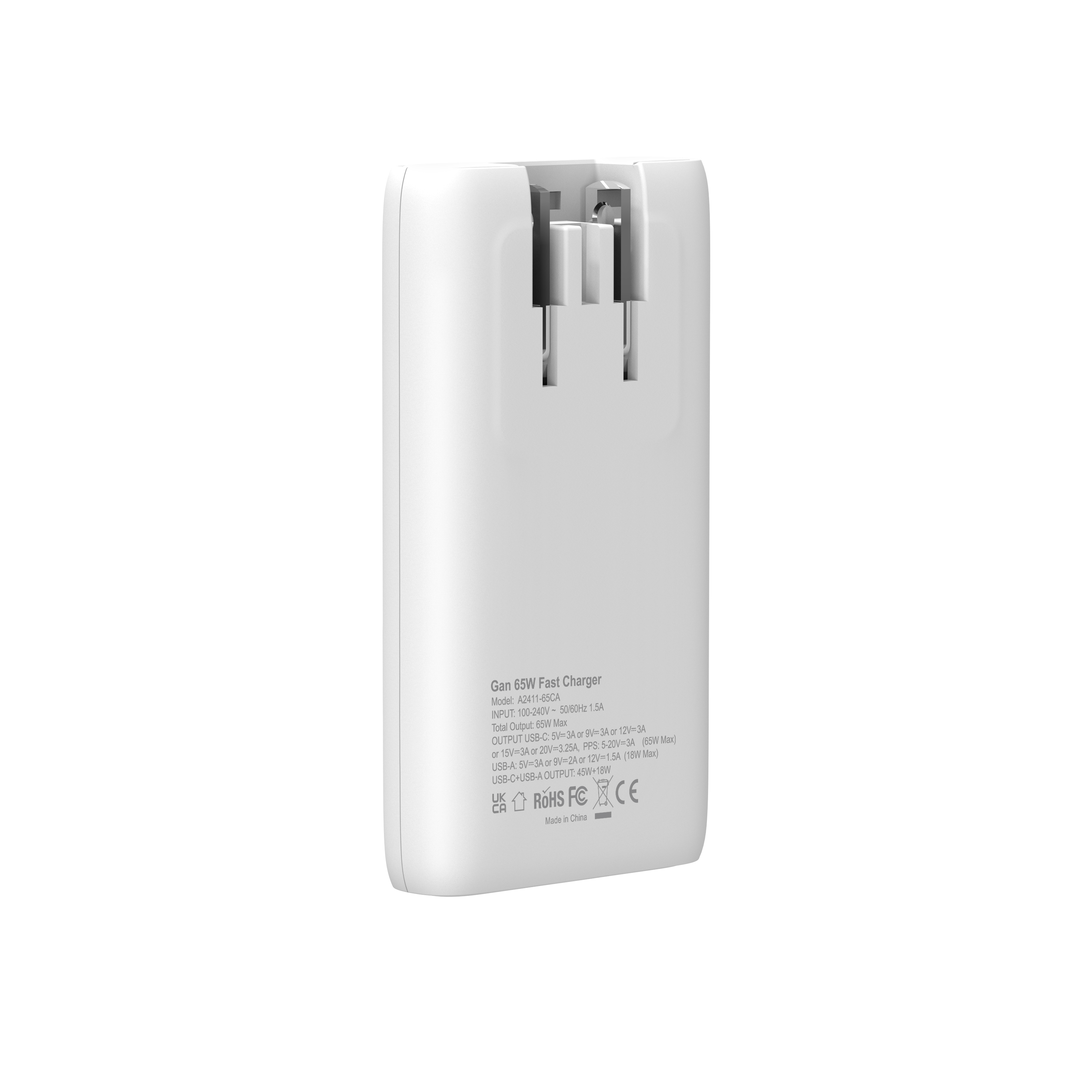65W Slim USB C Wall Charger with Dual Ports,Flat USB C Charger with GaN PD3.0&PPS,for MacBook Pro/Air,iPad,iPhone 16/15/Pro,Galaxy