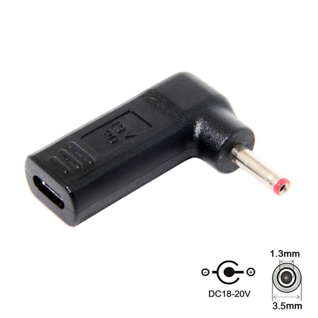 USB 3.1 Type C USB-C to DC 19V 3.5x1.3mm 1.35mm Adapter Emulator Trigger Converter for View Sonic M1+ (3.5x1.3mm)