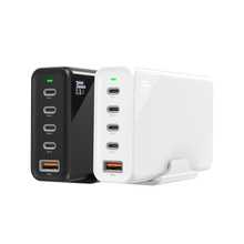 HUNDA 300W USB C Charger GaN Charging Station Desktop 5 Ports PD 100W Fast Power Adapter Support PD3.0 /PPS 45W /QC5 for MacBook Pro/Air, iPhone 15 Pro,Samsung,HP,Dell etc