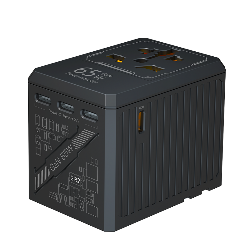 PD65w World Travel Adapter Electric Power Socket European Travel Plug Adapter Universal Power Socket with 4 C1A