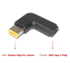 USB Type C Female to Square Male Plug Dc Power Adapter Converter Laptop Charger Connector for Lenovo T450 T450s T460 T470 T470s 11.0x4.5mm