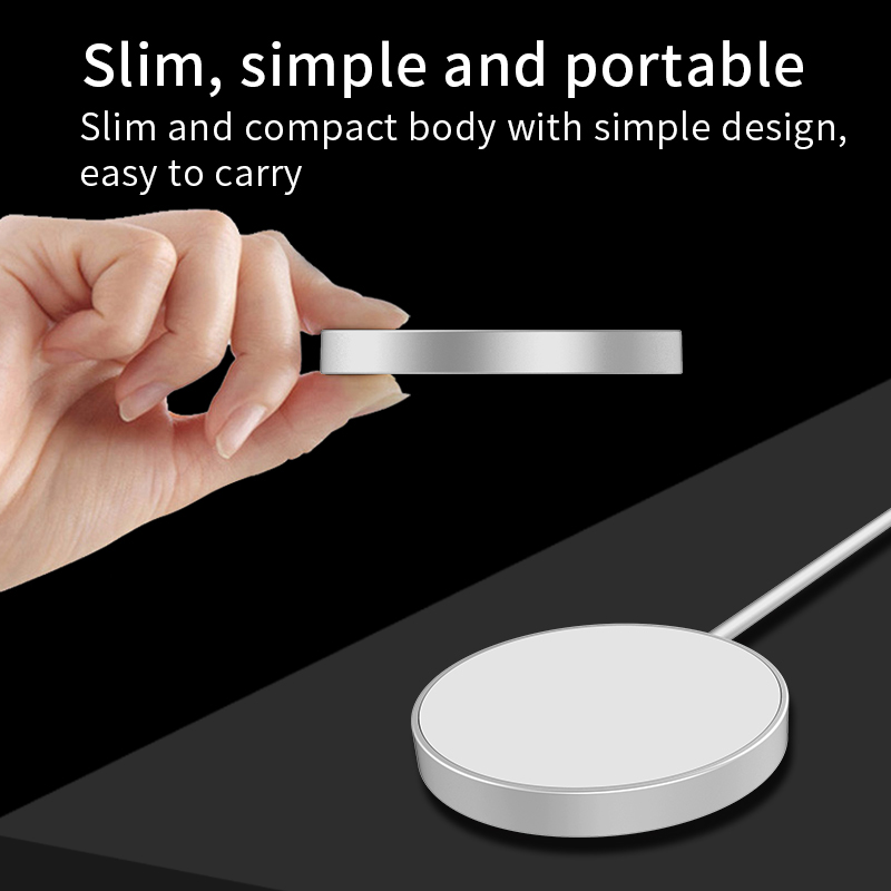 Wireless Portable Charger Magnetic 10W 15W White Wireless Charger Phone Magnetic Safe Fast Wireless Charger For Iphone