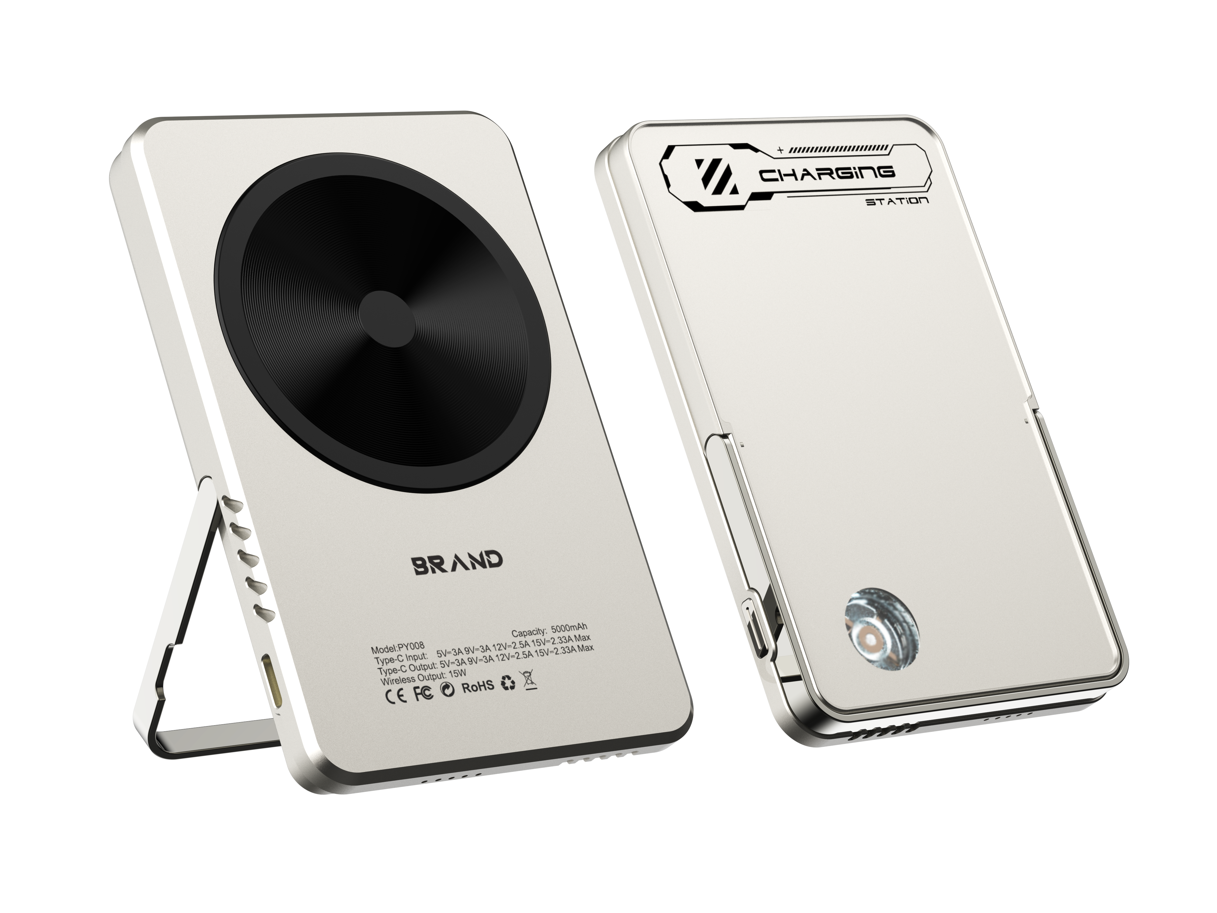 Fast Charging Magnetic Wireless 15W Charge With Small Cooling Fan Portable PD20W Power Bank 5000mAh High Capacity Customizable 