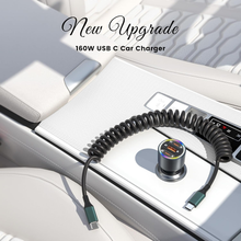160W USB C Car Charger Fast Charging,HUNDA USB Car Lighter Splitter with 3 Ports PD 100W&PD 30W Fast Charger Car Charger