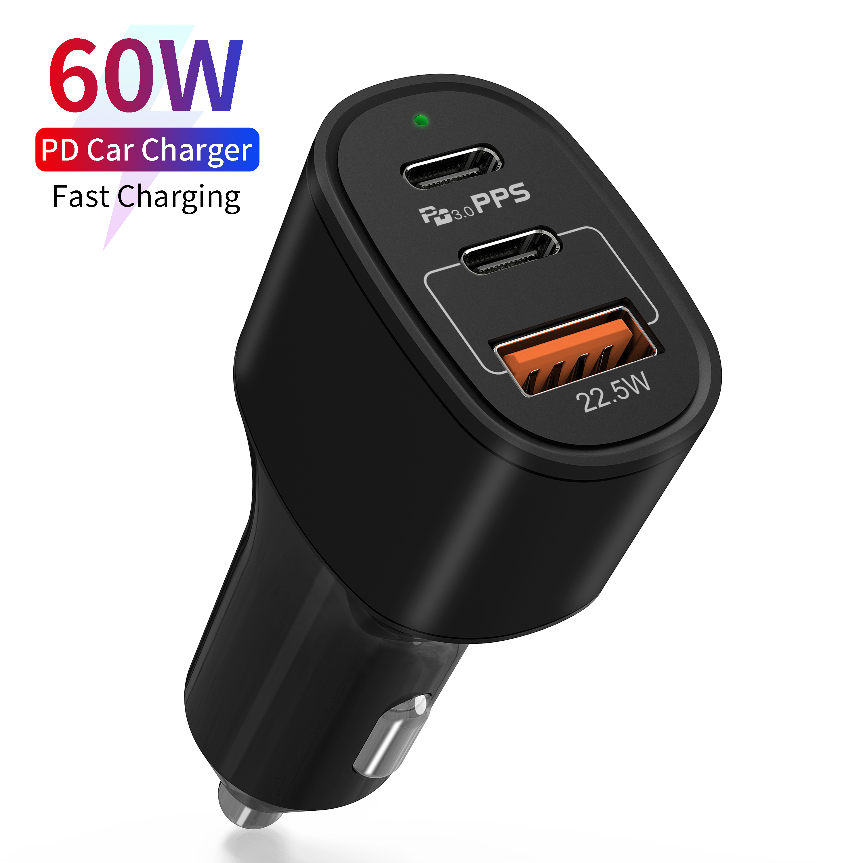 Wholesale Car Charger Supercharger Universal 65w Car Laptop Fast Chargers Mini Usb 3 Port Pd Type C 65w Car Charger