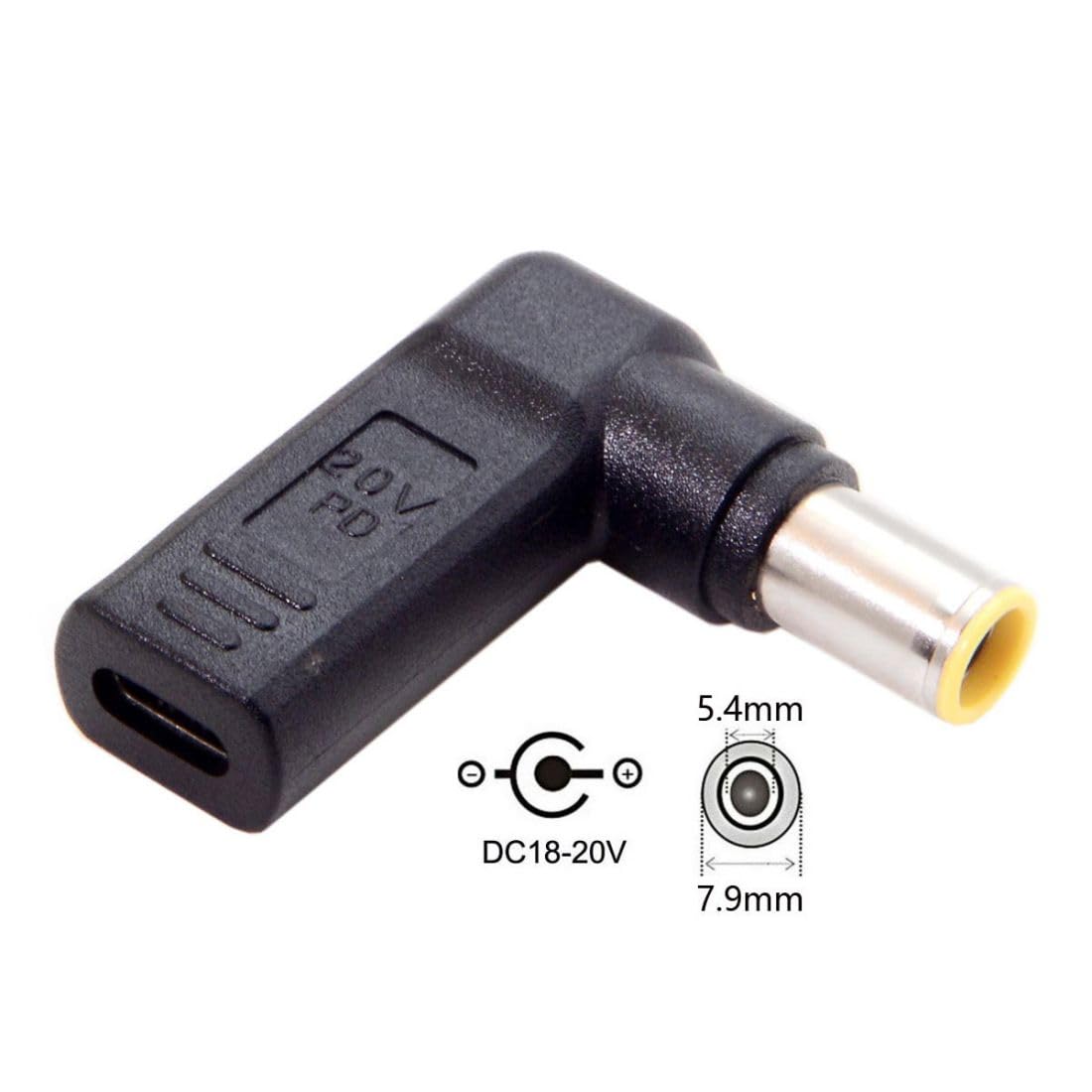 USB C to DC 7.9x5.5mm for lenovo PD 65W Emulator Trigger Converter Adapter Type-C Input to DC 20V Output