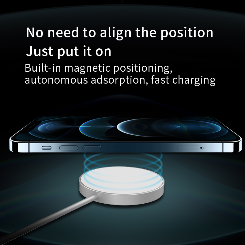 Wireless Portable Charger Magnetic 10W 15W White Wireless Charger Phone Magnetic Safe Fast Wireless Charger For Iphone
