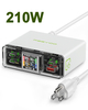 USB C Charger, 210W GAN Fast Laptop Charging Block with Display PD 100W USB-C can Serve as MacBook Pro/Air,iPhone pro max,iPad,Pixel,Samsung Galaxy,etc Charging Station