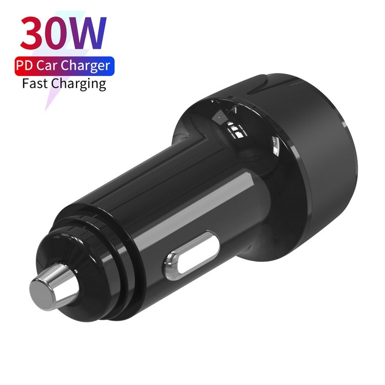 Usb C Car Charger Quick Charge Qc3.0 Pd Dc Fast Car Charger 30 Watt Dual Usb Car Charger with Retail Box for Iphone 12 Pro Max