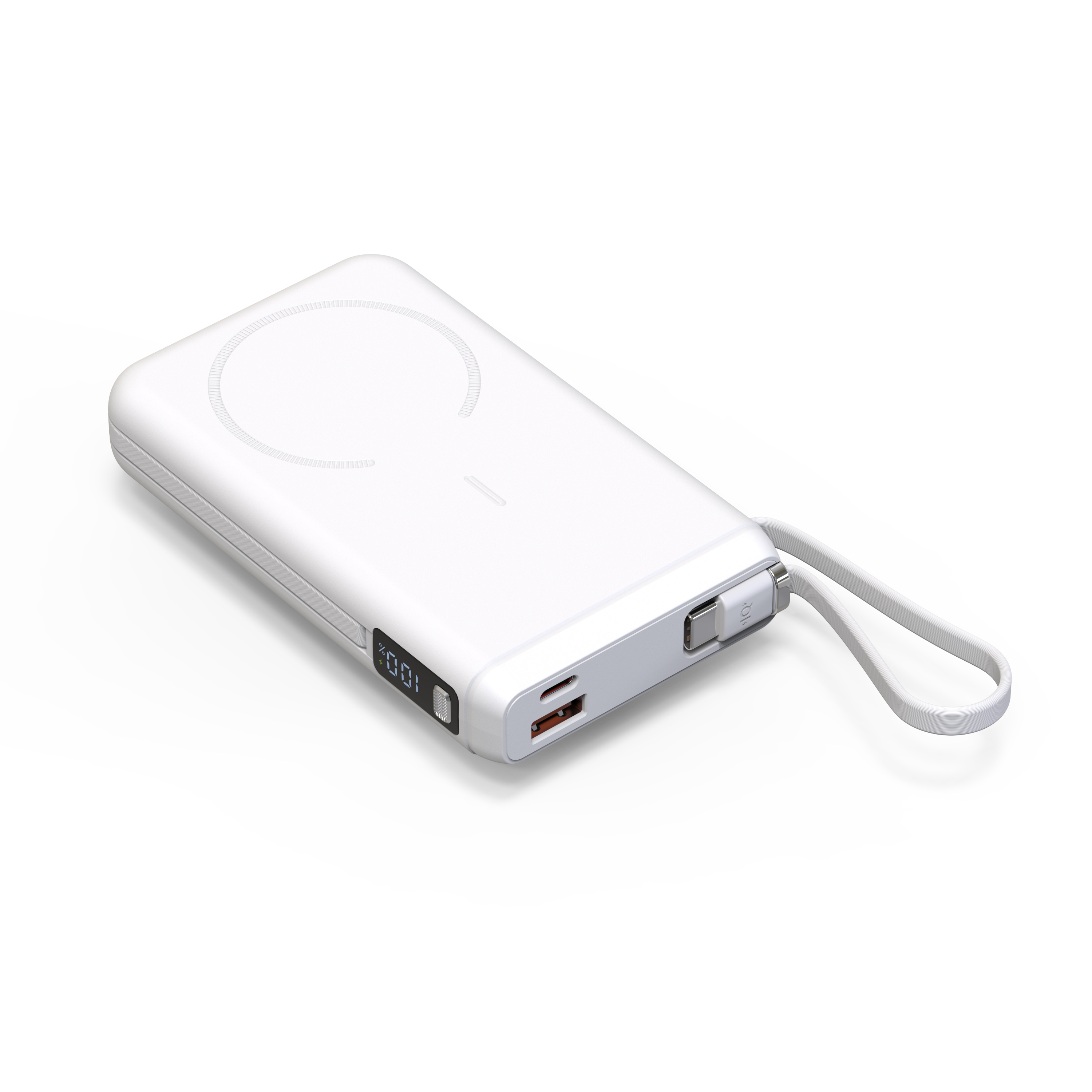 4 in 1 Qi Power Bank 2-Pack with AC Plug 10000mAh with USB-C PD 3.0 20W, USB-A QC3.0 18W Fast Charging, 15W Wireless Charger, Compatible with Apple, Android, and Other Qi Enabled Devices