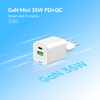 HUNDA 35W GaN Fast Charger USB Type C Dual Ports USB-A+USB-C Power Adapter Mini PD Wall Charger for RPhone 14 15 Pro Max