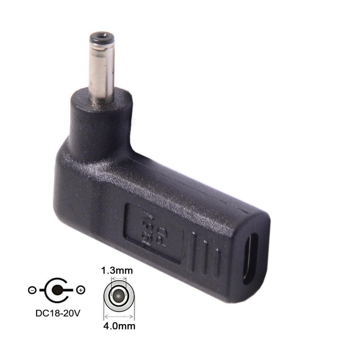 USB C to DC 4.0x1.35mm PD 65W Emulator Trigger Converter Adapter Type-C Input to DC 19V Output
