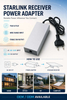 Starlink Mini Power Supply Adapter 30V 2A 110V-240V AC to DC Chager Adapter for Starlink MINI 12V Power Cable Wall Plug 60W Fast Charger Waterproof, Compatible with Star Link Mini DC Cord