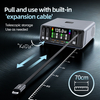 165W Charging Station, 8-Port GaN Desktop Charging Station with Smart Display and Retractable Cable, USB C Charger Station for iPhone, Galaxy, MacBook, Dell and Desk Accessorie