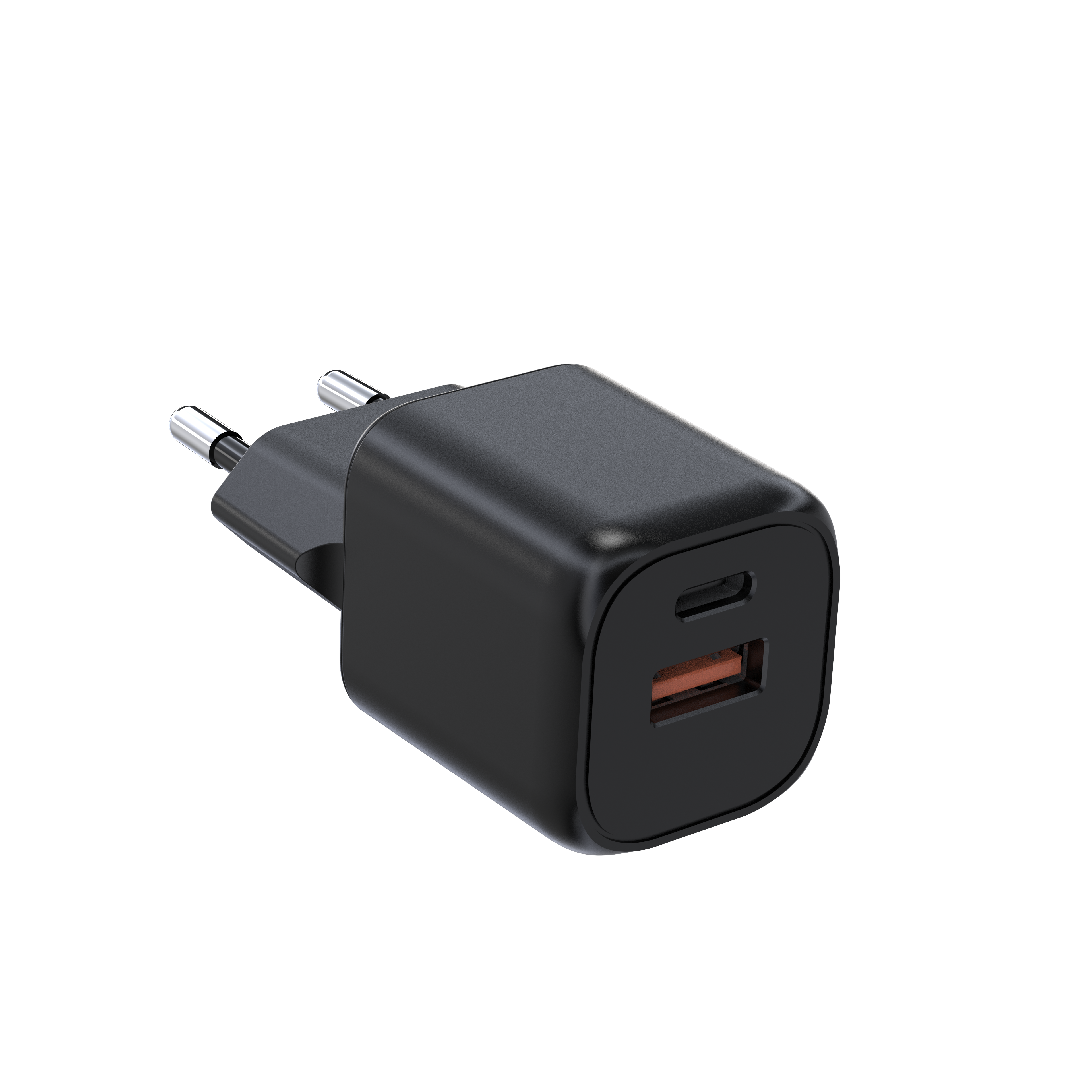 HUNDA 30W GaN Fast Charger USB Type C Dual Ports USB-A+USB-C Power Adapter Mini PD Wall Charger for RPhone 14 15 Pro Max