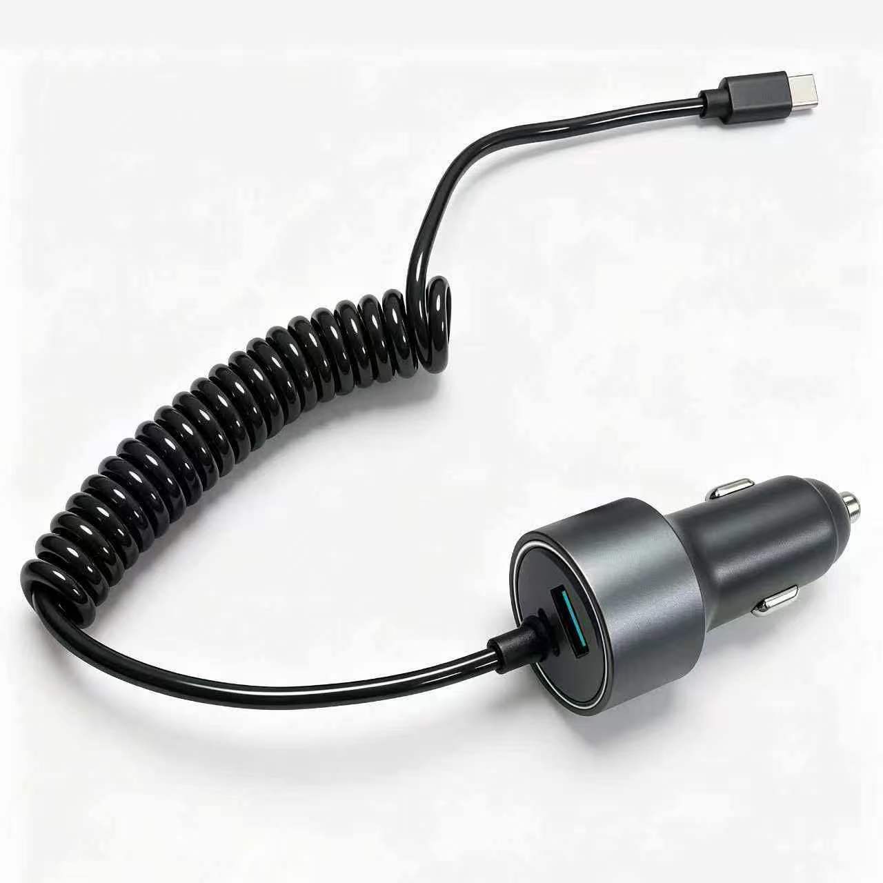 78W 3-Port Samsung Car Charger USB C Fast Charge for Samsung Galaxy S26 Ultra S26 Plus S25 FE Edge S24 A57 A37 A17 A56 A36 A26 A16 A55 A25 A15,Rapid Car Charger Adapter+Coild Type C Fast Charging Cord